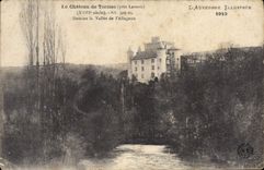 VINTAGE POSTCARD the castle of Torsiac Dominates the valley of Allagnon close Laneau