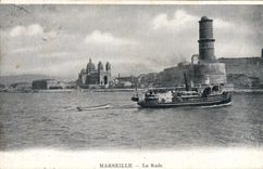 CPA Marseille La Rade Bateau
