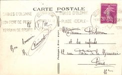 POSTAL de la VENDIMIA Sables d'Olonne la playa