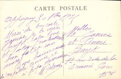 VINTAGE POSTCARD Aix les Bains Sailing Surroundings of Chambéry on the lake of Le Bourget Boats