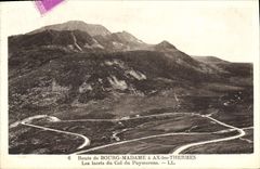 CPA Route de Bourg Madame a Ax les Thermes Les lacets du col du Puymorens