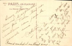 VINTAGE POSTCARD Paris While Strolling Park Heap