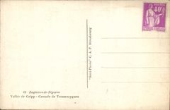 VINTAGE POSTCARD Bagneres de Bigorre Vallee of Gripp Cascades of Tramezaygues