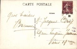 VINTAGE POSTCARD Interior Guerande of Collegial the Curious capitals