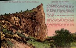 VINTAGE POSTCARD the tooth of the Marsh or jump of the virgin Captions of Chambon