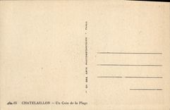 POSTAL Chatelaillon de la VENDIMIA una esquina de la playa