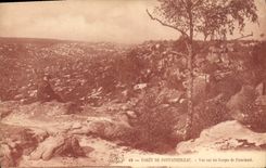 VINTAGE POSTCARD Fontainebleau Drill Seen on the Falls of Franchard