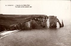VINTAGE POSTCARD Etretat the Needle and the Gate of Downstream