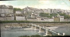 VINTAGE POSTCARD Lyon the bridge Clear St