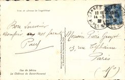 VINTAGE POSTCARD Lerins the castle of Honorat Saint