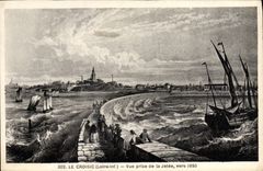 CPA Le Croisic Vue Prise de La Jetee Vers 1850