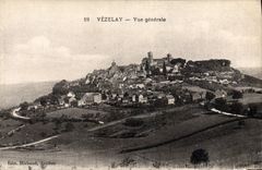 VINTAGE POSTCARD Vezelay View