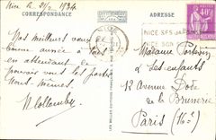 VINTAGE POSTCARD Nice the Garden Albert 1st and the Municipal Casino