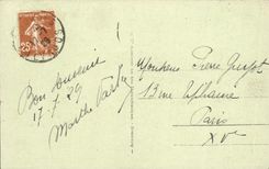 VINTAGE POSTCARD Deauville Flowered Beach the Hour of the Bath