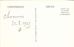 VINTAGE POSTCARD Chamonix Mont Blanc the Chain of Mont Blanc Since Brevent