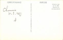 VINTAGE POSTCARD Chamonix Mont Blanc Teleferic of the needle of the South