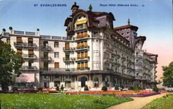VINTAGE POSTCARD Evian les Bains Royal Hotel