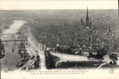 CPA Rouen Vue Generale Prise de la Cote Sainte Catherine