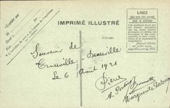 POSTAL Trouville de la VENDIMIA visto de la caminata del embarcadero por el tiempo pesado
