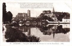 CPA Auxerre Vue Prise des Bords de L'Yonne en Aval du Pont Neuf