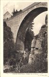 VINTAGE POSTCARD Pierre Perthuis Viaduct On the Cure