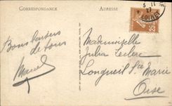 VINTAGE POSTCARD Montargis the Statue of Mirabeau By Gaudez