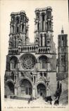 VINTAGE POSTCARD Laon Frontage of the Cathedral