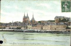 CPA Blois Vue Sur L'Eglise St Nicotas L'Hotel Dieu