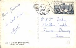 CPM Le Parc Saint Cloud l'Allee des Statues