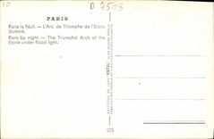 CPM Paris L'Arc de Triomphe de L'Etoile illumine
