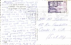 CPM Cannes Vue Generale Sur la Plage et le Suquet