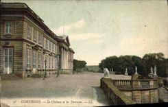 POSTAL Compiegne de la VENDIMIA el castillo y las terrazas