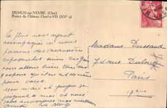 VINTAGE POSTCARD Mehun on Yevre Ruins of the Castle Castle Charles VII