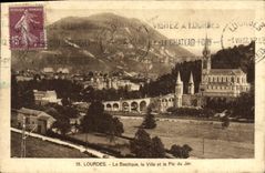 POSTAL de la VENDIMIA pesada la basílica la ciudad y el pico de Jer