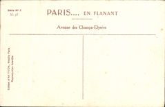 CPA Paris Avenue des Champs Elysees