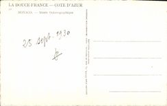 VINTAGE POSTCARD Oceanographical Monaco Museum