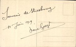 POSTAL Strassburg de la VENDIMIA dejado en naranjal de DER