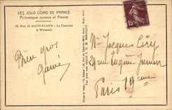 VINTAGE POSTCARD Park Of Cloud Saint Casecade