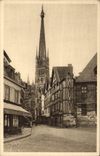 VINTAGE POSTCARD Rouen Old women Houses