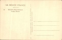 VINTAGE POSTCARD Rouen Old women Houses