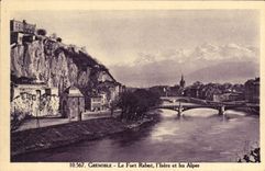 POSTAL Grenoble de la VENDIMIA el I plano fuerte Isere y las montan@as