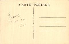 POSTAL Grenoble de la VENDIMIA el I plano fuerte Isere y las montan@as