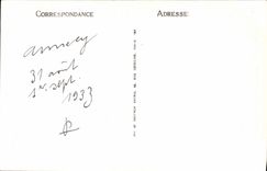 VINTAGE POSTCARD Annecy Which occurred D' Albigny And Promenade at the edge of the lake