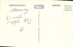 CPA Annecy Le Port Et Le Chateau Bateau