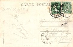 VINTAGE POSTCARD Talloires Descent Of the Duingt Strand and the Automobile mountain of Entreverne