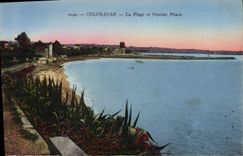VINTAGE POSTCARD Juan Gulf the Beach And I' Ancien Lighthouse