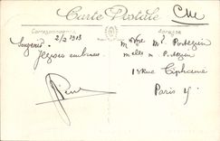 VINTAGE POSTCARD Trawl-nets On the Marne the fork of the canal