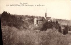 VINTAGE POSTCARD In Morvan Pierre Who Transfers the Monastery And the Dormitories