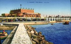VINTAGE POSTCARD Cannes Palm Beach