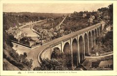 VINTAGE POSTCARD Dinan Viaduct De Lanvaliay And Vallee Of the Rancid one